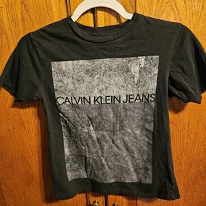 Calvin Klein Jeans Boys Black Graphic Tee SIZE 8